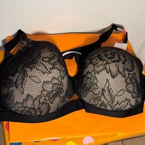 Cacique Black Lace Bra